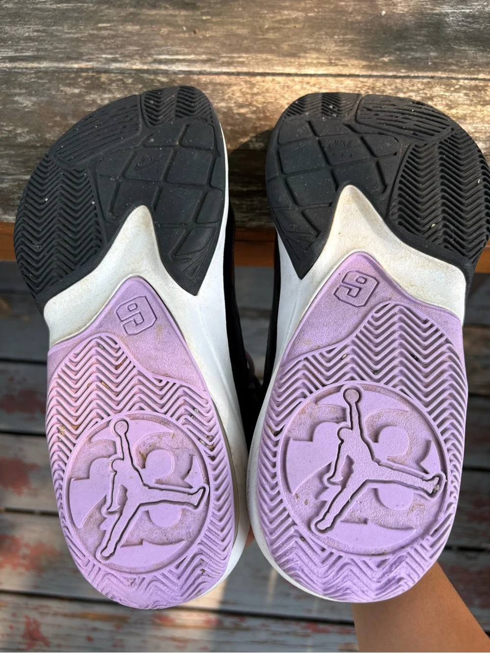 Original Jordan Max Aura 3 GS Black Lilac for Kids